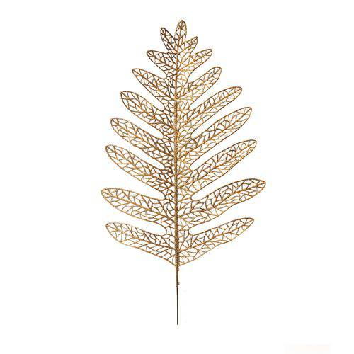 Galho para Árvore Natal Decoração Natal 50cm Glitte Ouro