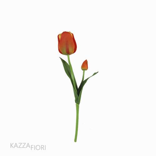 Galho Tulipa Artificial - Laranja