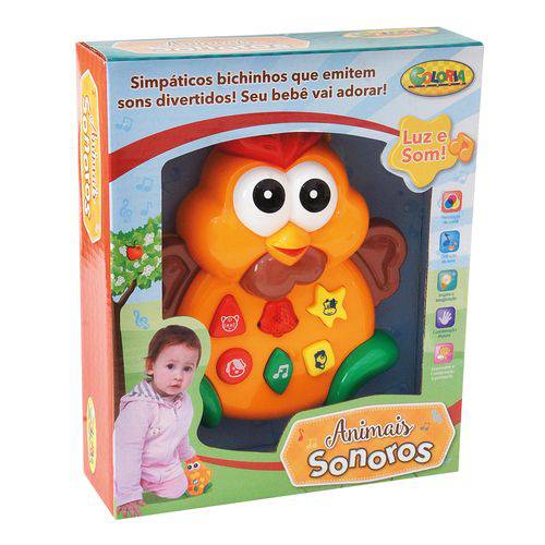 Galinha Musical Coleção Baby Brinquedos para Bebês Coloria
