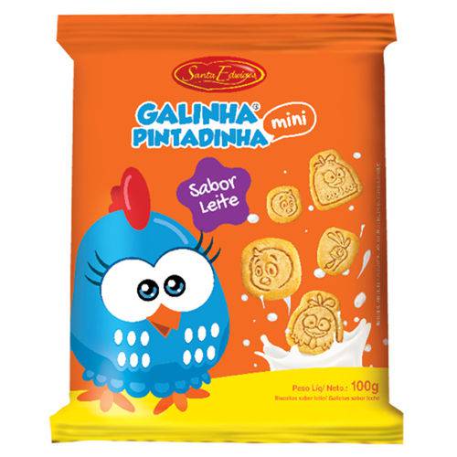 Galinha Pintadinha Mini Biscoito Leite 100g - Santa Edwiges