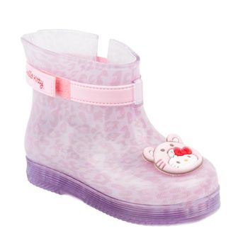 Galocha Hello Kitty Boot Pet Baby Vidro/Rosa 17