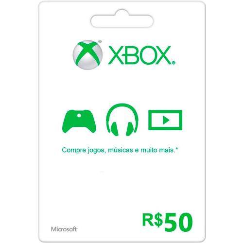 Game Microsoft Xbox Live - Cartão Pré Pago R50