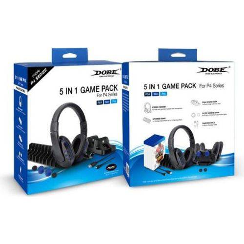 Game Pack Plastation 4 Slim Pro Dock Fone Stereo Headset