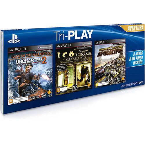 Game - Tri-Play Aventura (3 Jogos) - PS3