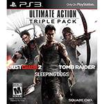 Game Ultimate Action Triple Pack: Just Cause 2 + Sleeping Dogs + Tomb Raider - PS3