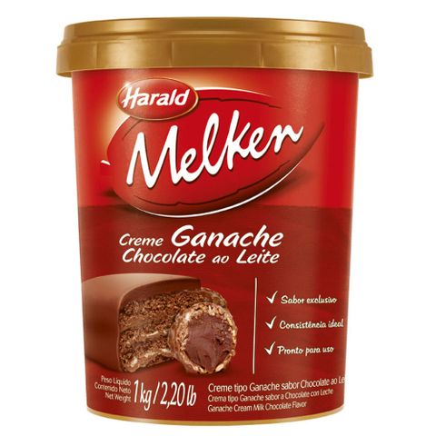 Ganache Chocolate ao Leite Melken 1kg - Harald
