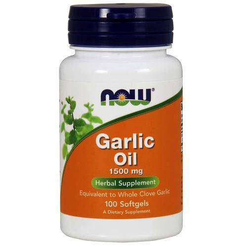Garlic Oil Now Foods - Óleo de Alho 1500mg - 100 Softgels