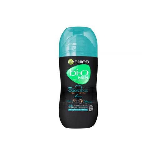 Garnier Bio Odorblock Pele e Roupa Desodorante Roll On Masculino - 50ml