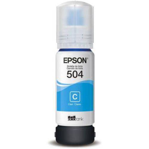 Garrafa de Tinta Epson T504 Ecotank - Ciano (azul)