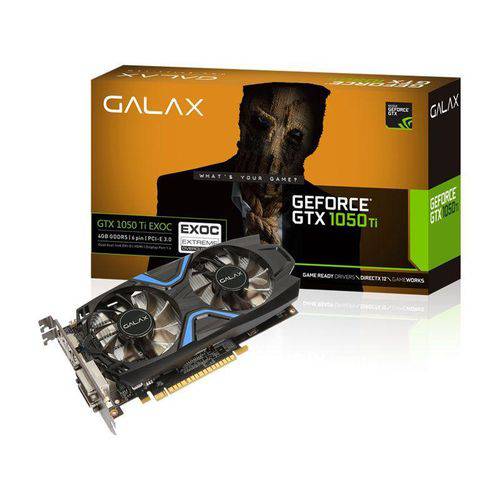 Geforce Galax GTX Performance Nvidia 50IQH8DVN6EC GTX 1050TI EXOC 4GB DDR5 128BIT 7008MHZ DVI HDMI D