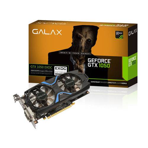 Geforce Galax Gtx Performance Nvidia 50NPH8DVN6EC Gtx 1050 Exoc 2GB DDR5 128BIT 7008MHZ Dvi Hdmi Dp