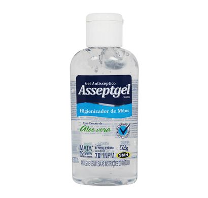 Gel Anti-séptico Cristal Higienizador de Mãos 52g - Asseptgel