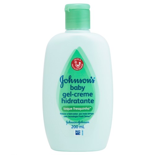 Gel-Creme Hidratante Infantil Johnson's Baby Toque Fresquinho com 200ml