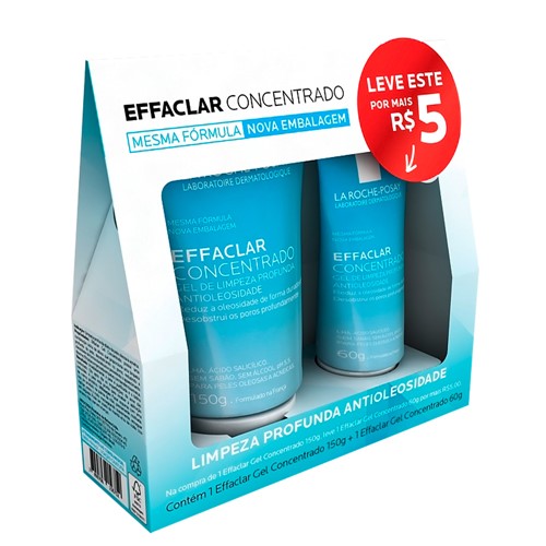 Gel de Limpeza Facial Effaclar Concentrado La Roche-Posay 150g + R$5,00 Effaclar Concentrado 60g