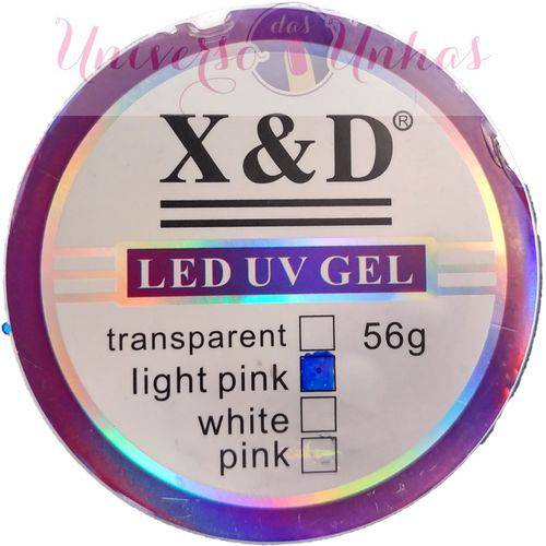 Gel de Unha Led Uv X&d Light Pink 56g Acrigel