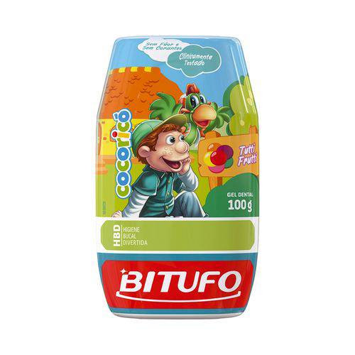 Gel Dental Bitufo Cocoricó - S/ Flúor T Frutti 100G