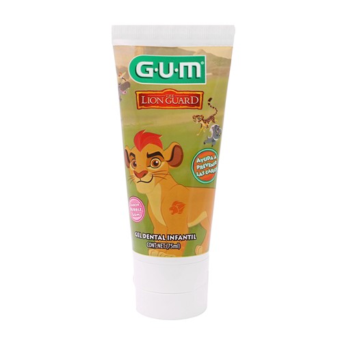 Gel Dental Infantil Gum Guarda do Leão Sabor Bubble Gum 75ml