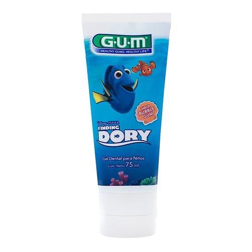 Gel Dental Infantil Gum Procurando Dory Sabor Bubble Gum 75ml