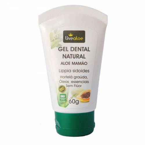 Gel Dental Natural Aloe Mamao 60g Livealoe