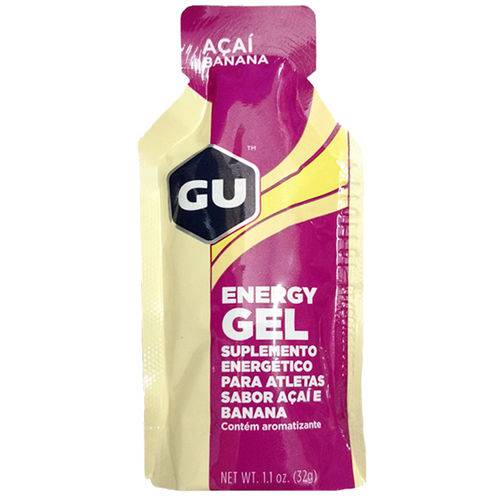 Gel Energético Gu Energy Gel Açaí e Banana Caixa com 24 Sachês 768g