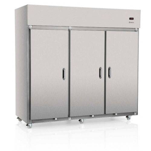 Geladeira/Refrigerador Comercial Aço Revestido com Película Tipo Inox 3 Portas Cegas Grcs-3P Gelopar