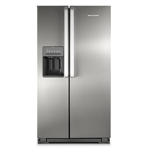 Geladeira / Refrigerador Side By Side Brastemp Ative Inox 560 Litros Frost Free BRS62C 220V