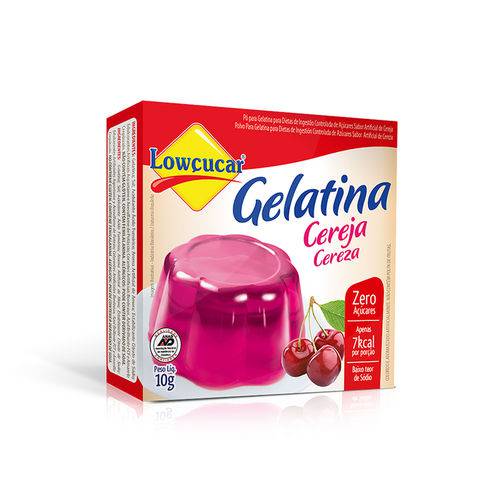 Gelatina Cereja Lowçucar 10g