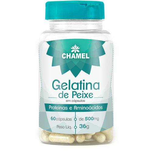 Gelatina de Peixe - Frasco com 60 Cápsulas