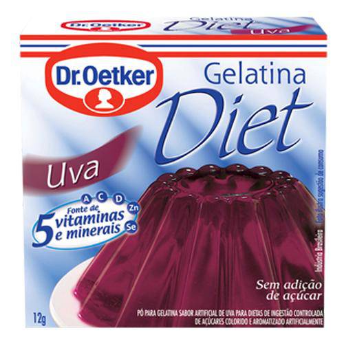 Gelatina Diet Uva 12g - Dr Oetker