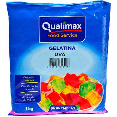 Gelatina em Pó Qualimax Uva 1kg