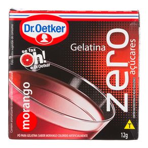 Gelatina em Pó Sabor Morango Zero Açúcar Dr. Oetker 12g