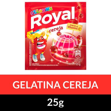 Gelatina Pó Royal Cereja 25g