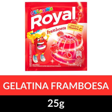 Gelatina Pó Royal Framboesa 25g