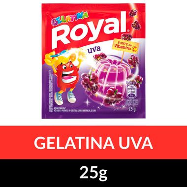 Gelatina Pó Royal Uva 25g