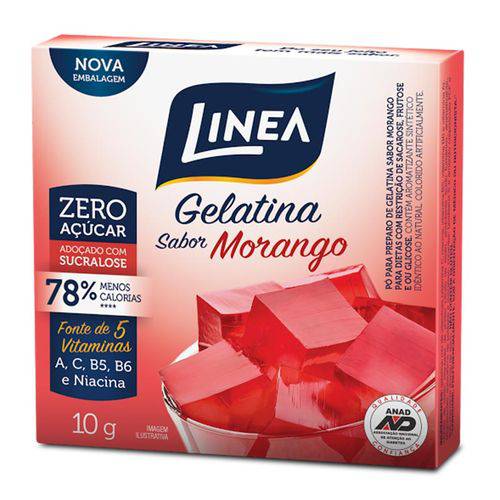 Gelatina Zero Açúcar Caixinha 10 Gramas - Linea