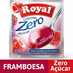 Gelatina Zero Açúcar Sabor Framboesa Royal 12g