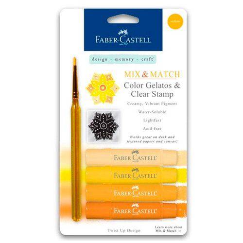 Gelato Faber Castell com um Mix de 4 Tons de Amarelo - Ref 121801