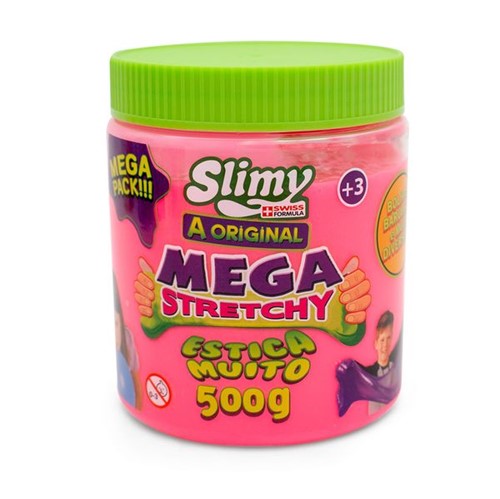 Geleca Slimy Mega Elástica 500g Rosa Toyng