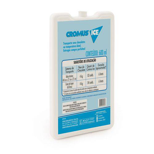 Gelo em Gel Reutilizável P/Bolsa Termica/ Cx Isopor 550Ml 6H