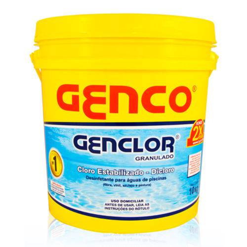 Genclor Cloro Estabilizado Dicloro Granulado Bld 10 Kg Genco