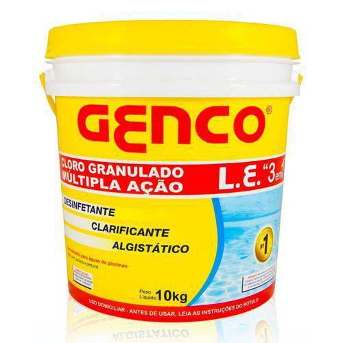 Genclor L.e Cloro Granulado Múltipla Ação 3 em 1 - 10 Kg Genco