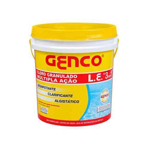 Genclor L.e Cloro Granulado Múltipla Ação 3 em 1 - 4,5 Kg Genco