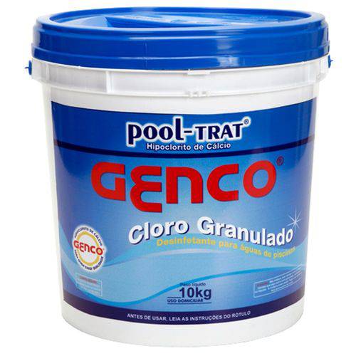 Genco Pool Trat Granulado 10 Kgs Balde Azul P/ Piscina Aquecida