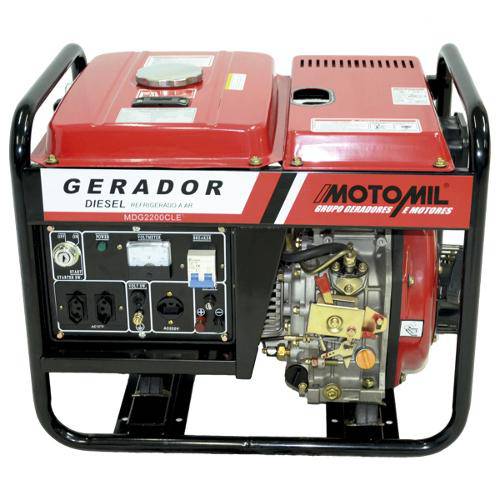 Gerador de Energia à Diesel 2200w 4.2hp Mdg-2200cl Motomil