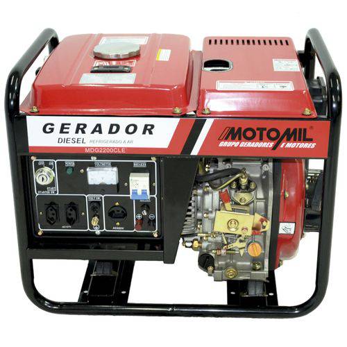 Gerador de Energia à Diesel 2200W 4.2Hp Mdg-2200Cle Motomil