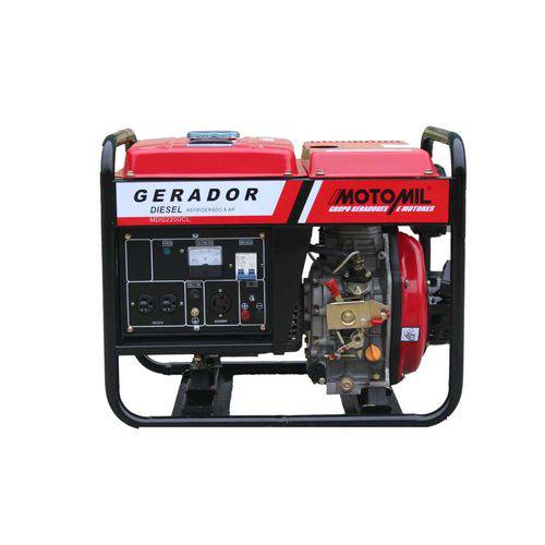 Gerador de Energia a Diesel 2200w Mdg-2200cle 127/220v Motomil