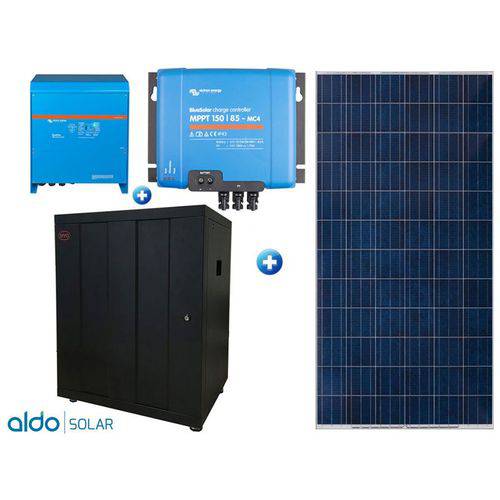 Gerador de Energia Off Grid Aldo Solar Gef-ogv150230pg 15.000va S-230v Autonomia 24 Horas Bateria Li