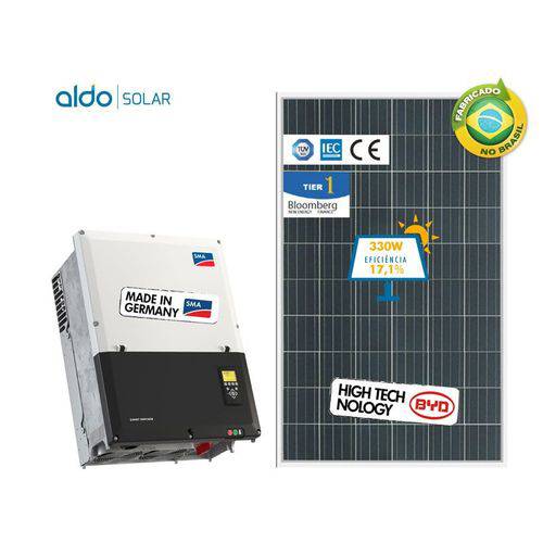 Gerador de Energia Sma Finame/mda Aldo Solar Gf 62,7kwp Byd Poli Sunny 60kw 1mppt Trif 380v