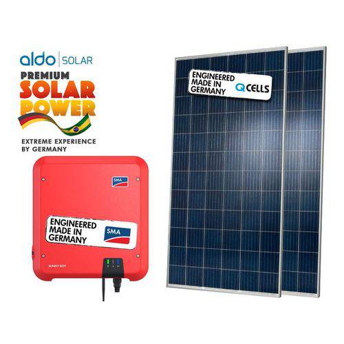 Gerador de Energia Sma Trapezoidal Aldo Solar Gef 3,35kwp Q Cells Poli Power Sunny Boy 3kw 2mppt Mon