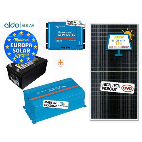 Gerador de Energia Victron Off Grid Aldo Solar Gef-ogv1200230pg 1200va Saida 230v Autonomia 31 Horas